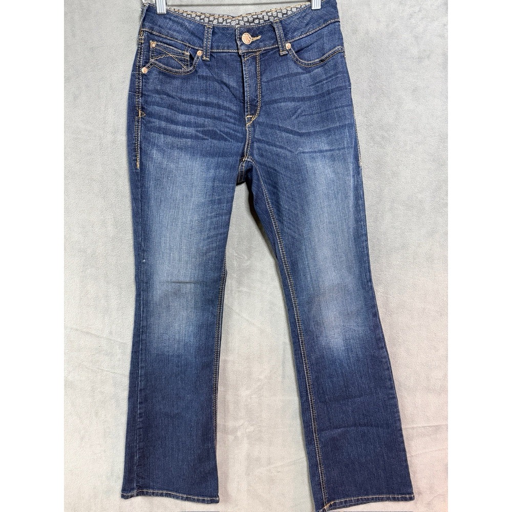 Ariat REAL Denim Perfect Rise Rosa Bootcut Jeans 31 Blue Womens